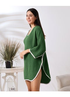 Destiny Hometex 4 Layer Muslin Hooded Adult Women's Poncho  - Image 1