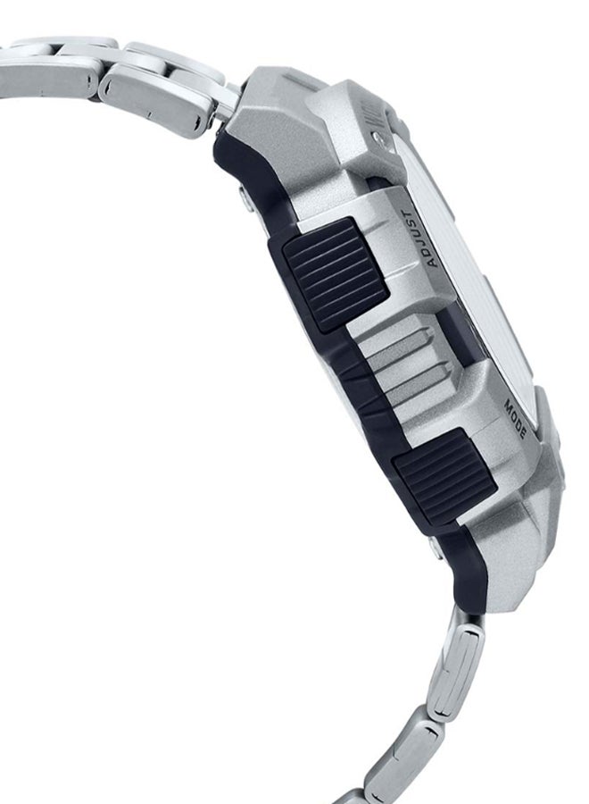 CASIO Men Youth Stainless Steel Digital Wrist Watch AE-1400WHD-1AVDF - 48 mm - Silver - Image 4
