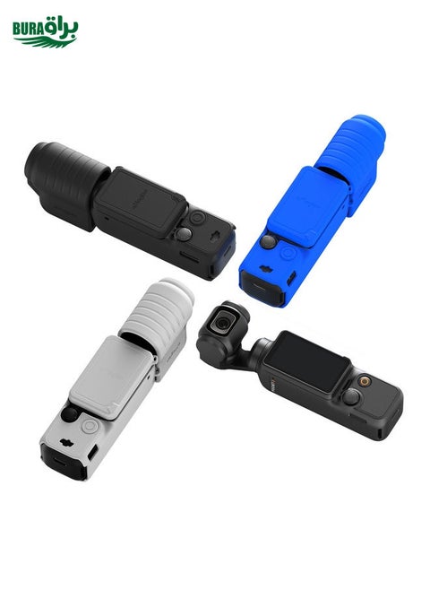 For DJI Osmo Pocket 3 AMagisn Silicone Protection Case Movement Camera Accessories, Style: 5 In 1 Blue