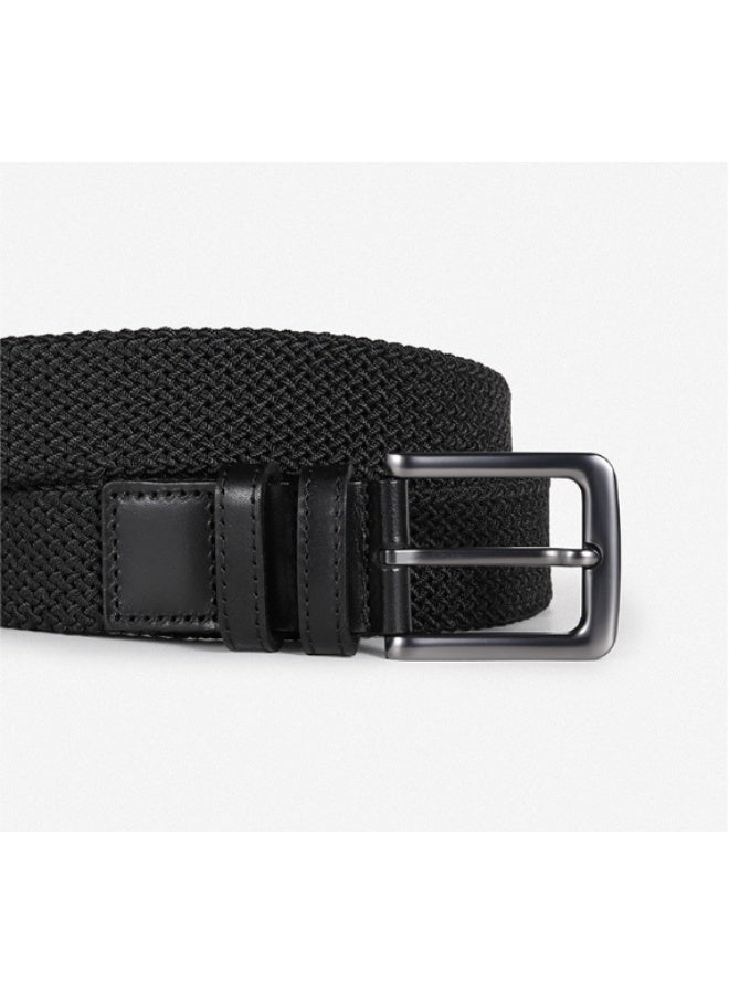 ILovhaprty Men's Adjustable Braided Belt -  125cm Lightweight Nylon Braided Belt, Black Durable Stretch Belts Braided Belts for Golf, Casual Wear Jeans and Outdoor Activities - Image 2