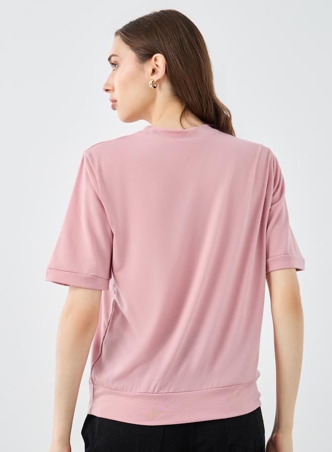 Take Two Solid Round Neck Regular Fit T-Shirt - Image 4