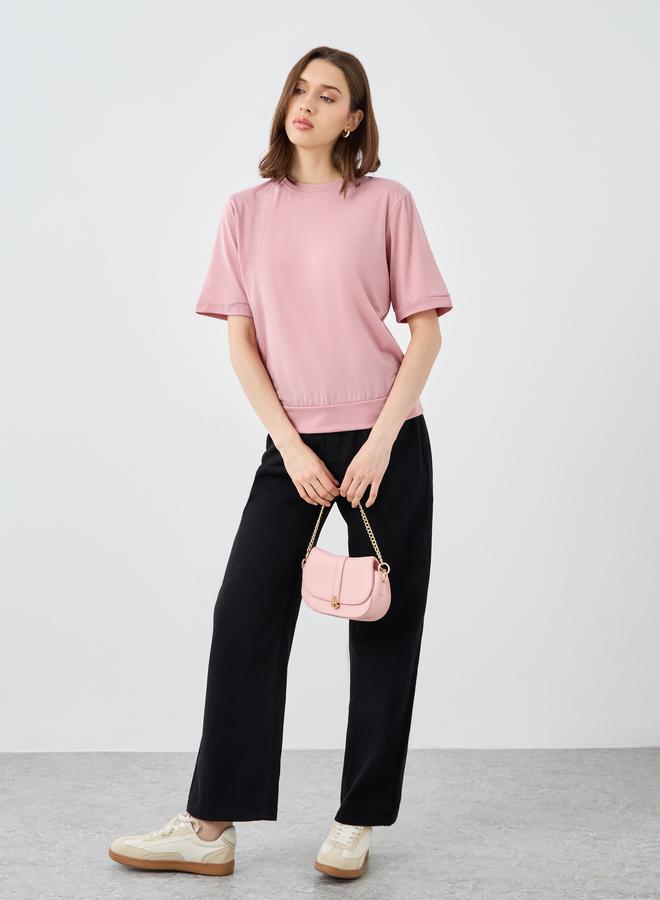 Take Two Solid Round Neck Regular Fit T-Shirt - Image 2