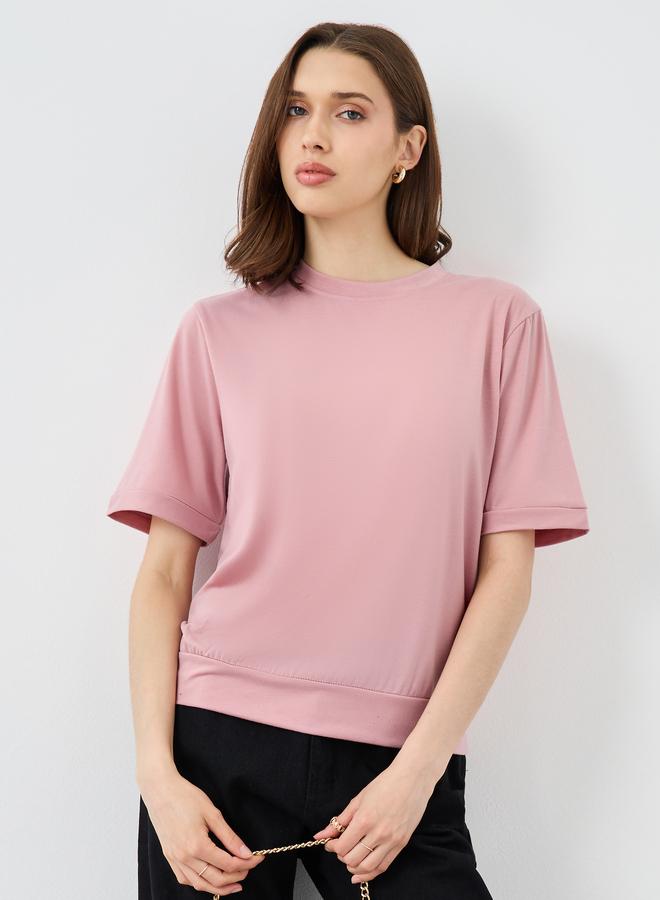 Take Two Solid Round Neck Regular Fit T-Shirt - Image 1