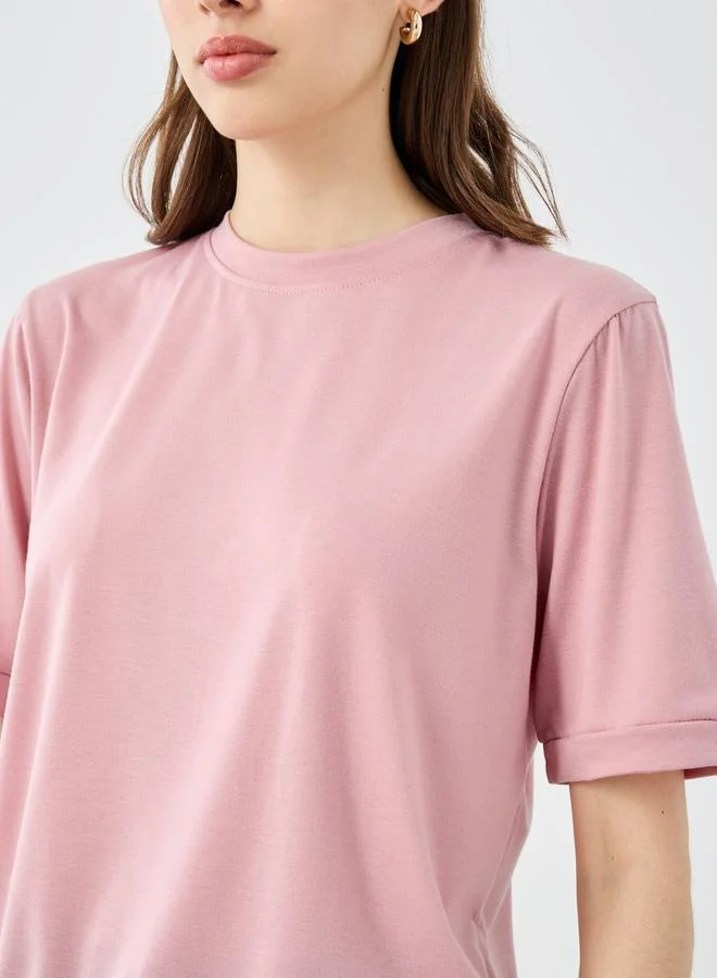 Take Two Take Two Solid Round Neck Regular Fit T-Shirt