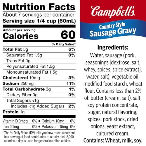 Campbell'S Campbell’s Country Style Sausage Gravy, 13.8 oz Can - Image 2