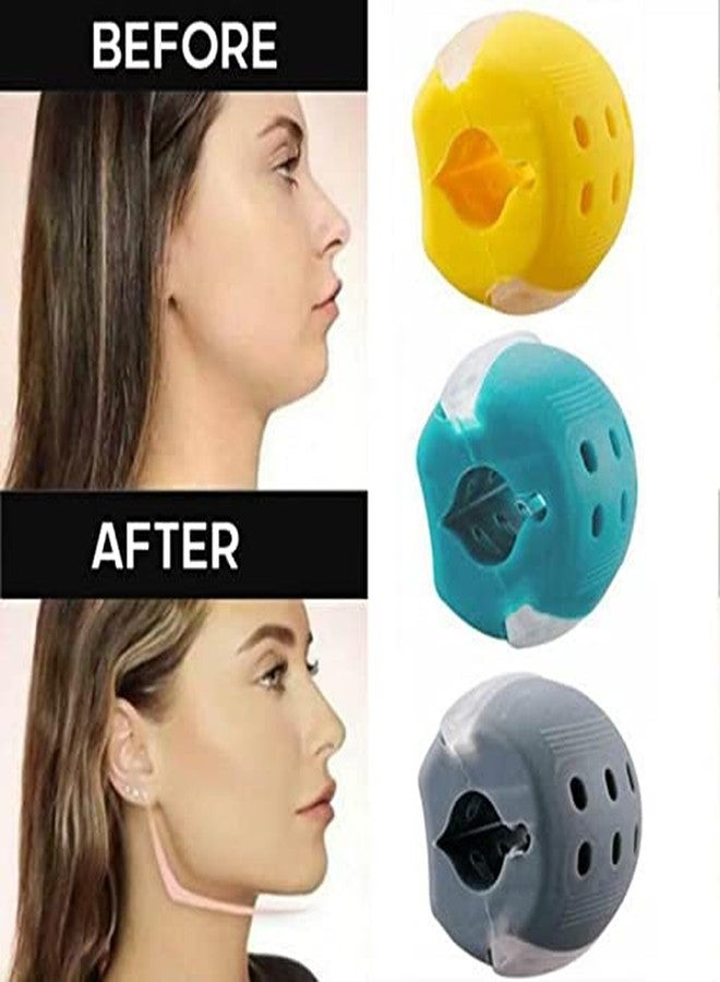 Myynti Jaw Exerciser for Men and Women Face Slimmer Jowline Shaper Double Chin Reducer Jaw Trainer Workout Multicolor Pack of 1 - Image 4
