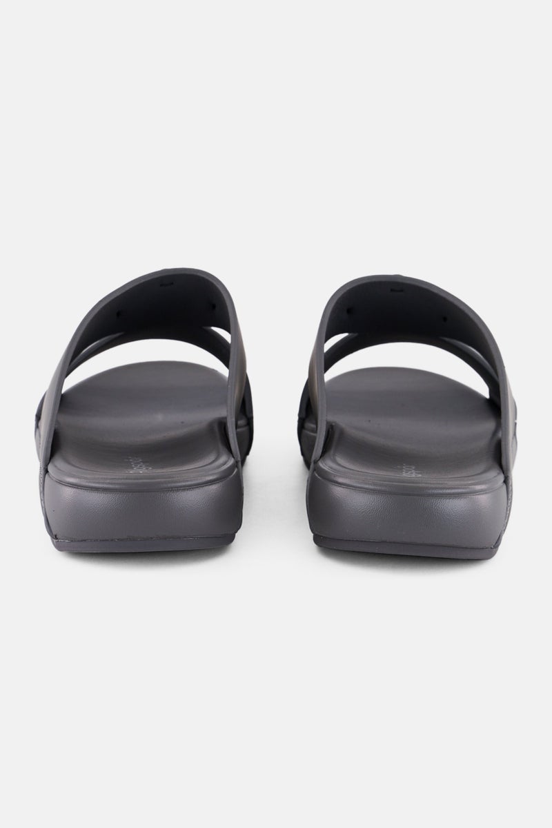 Algspar Men Slip On Arabic Sandals, Dark Grey - Image 3