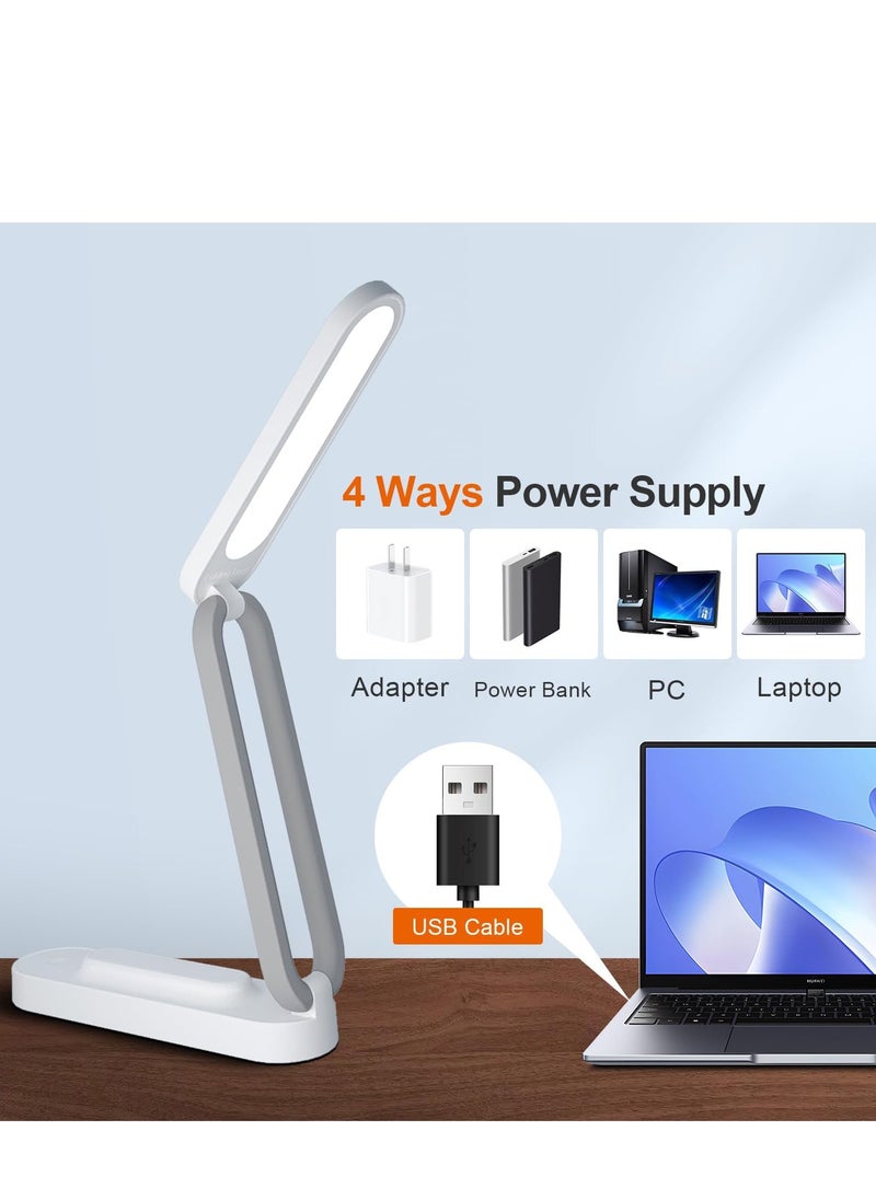 Generic LED Desk Lamp for Office Home  Battery Operated Lamp Rechargeable Lamp Foldable & Portable Light, LED Desk Light Strip, 3 Brightness Dimmable Small Desk Lamp Wireless Reading Lamp  - Image 4