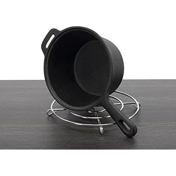 هيت قدر صلصة من الحديد الزهر مقاس 18 سم × 9 سم أسود - Image 3