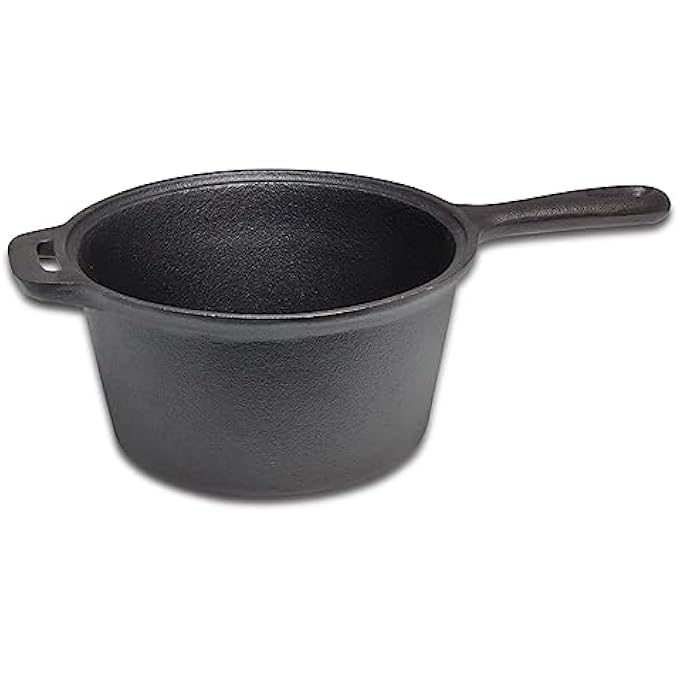 هيت قدر صلصة من الحديد الزهر مقاس 18 سم × 9 سم أسود - Image 1