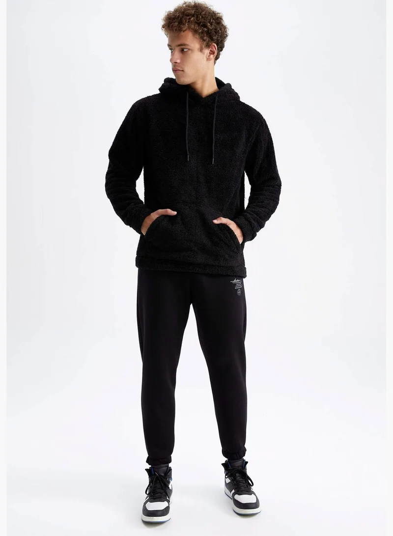 DeFacto Man Hooded Long Sleeve Knitted Sweatshirt