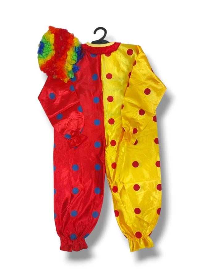 Clown Kids Costume – Size M for Ages 4 to 6 Years - Image 1