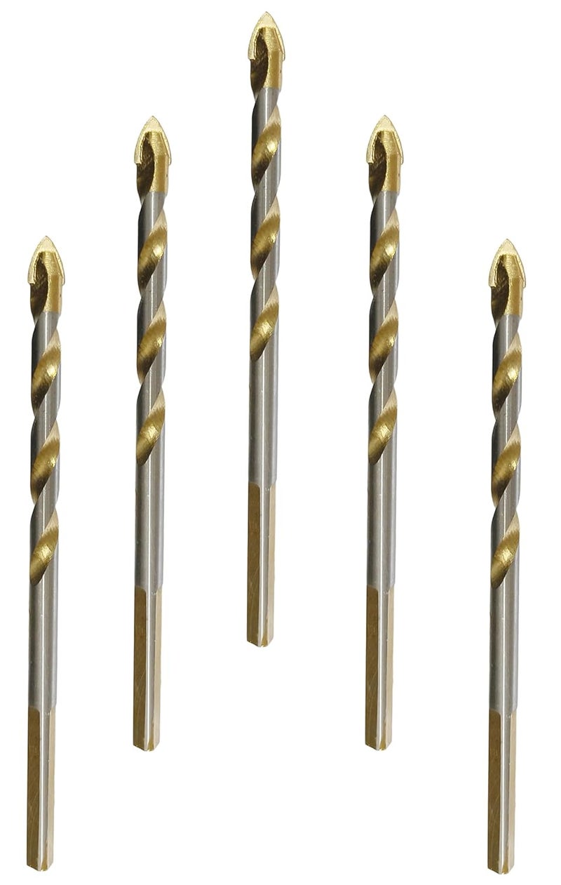 Inditrust Ceramic bit set Tungsten Carbide for tile,Glass, Marble, Wood drill bit (8mm 5pcs) - Image 1