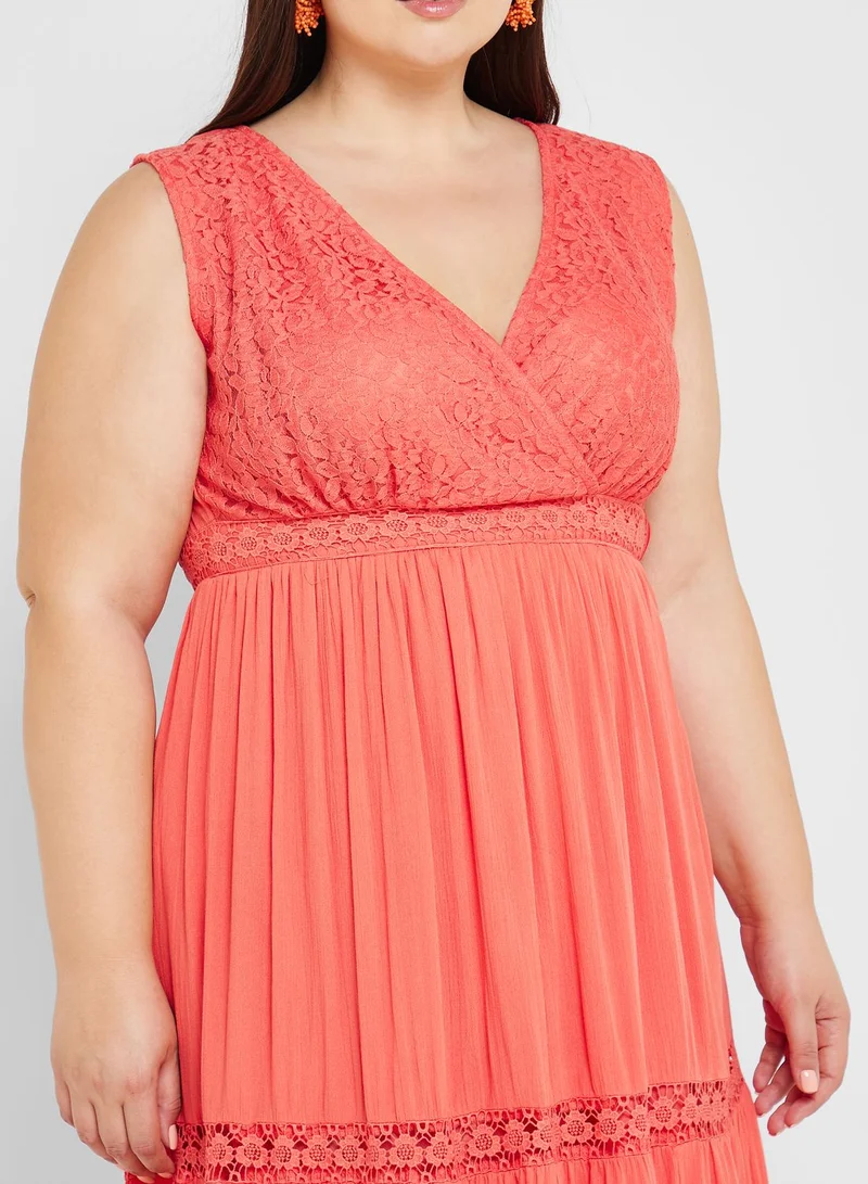 Ella Plus Schifli Panel Detail Dress