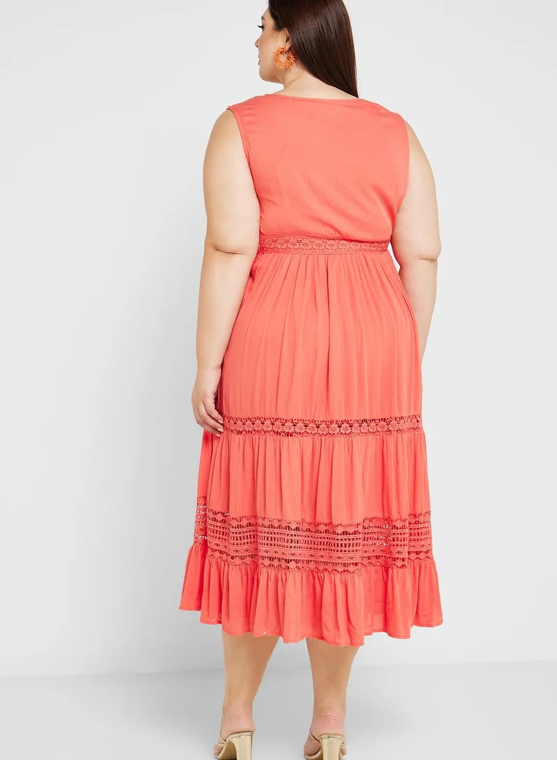Ella Plus Schifli Panel Detail Dress