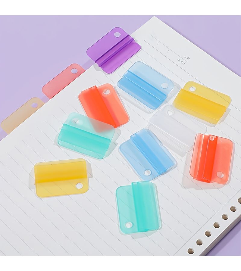 5Pcs Yellow Mini Plastic Clips Multipurpose Office Notebook Decorations - Image 4