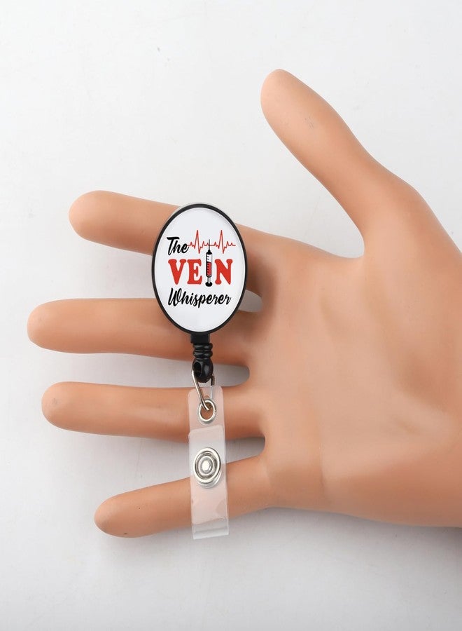 BNQL Vein Whisperer Badge Reel Holder Retractable Phlebotomist Gift Nursing Badge Reel for Nurses Badge Phlebotomy Badge Reel - Image 4