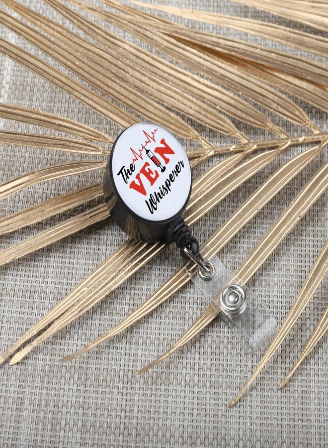 BNQL Vein Whisperer Badge Reel Holder Retractable Phlebotomist Gift Nursing Badge Reel for Nurses Badge Phlebotomy Badge Reel - Image 5