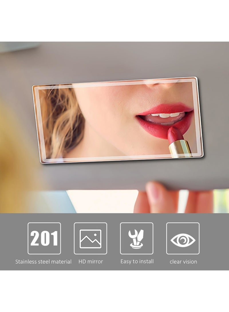 SYOSI Car Sun Visor Mirror,Portable Car Vanity Mirror, Seatback Self-Adhesive Makeup Mirrors, Shatter-proof Cosmetic Accessories for Automotive Truck SUV Vehicle - Image 2