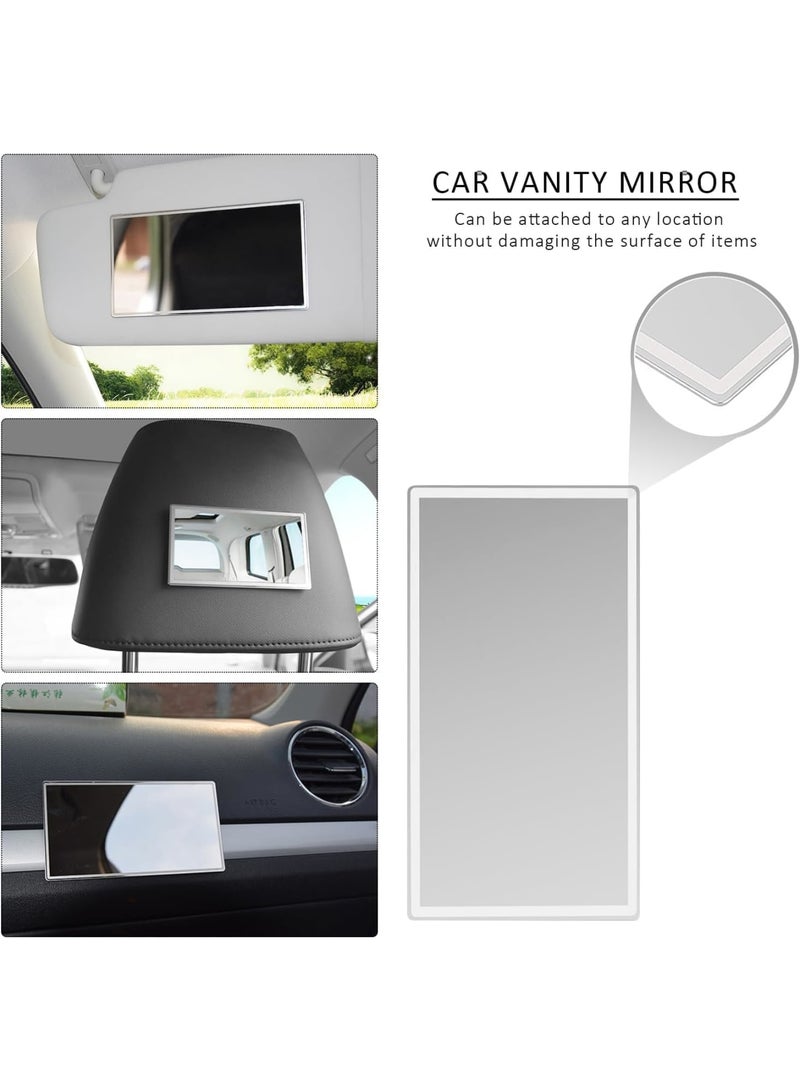 SYOSI Car Sun Visor Mirror,Portable Car Vanity Mirror, Seatback Self-Adhesive Makeup Mirrors, Shatter-proof Cosmetic Accessories for Automotive Truck SUV Vehicle - Image 4