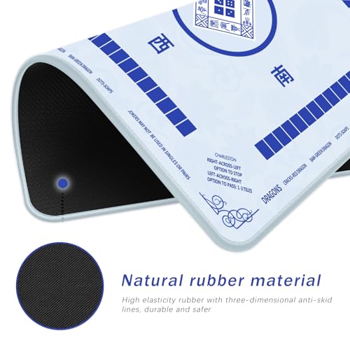 2F22E Mahjong Mat Noise Reduction NonSlip Mahjong Mat for Table 324 324 Inch Mahjong Table Mat for Poker Board Games Table Mat Card Games Tile Games DominoesSky Blue - Image 5