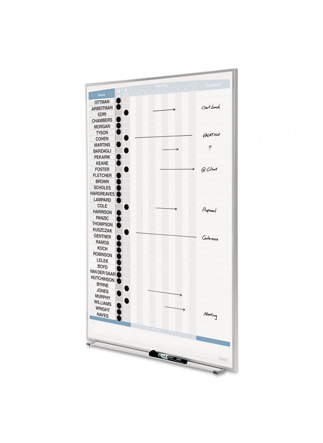 Quartet Matrix In/Out Board, 34 x 23 Inches, Magnetic, Track Up To 36 Employees (33705) - pzsku/ZE6D2FE1A782B025D059EZ/45/_/1731077842/feb9a901-337e-4d1c-a9a3-739d154c1d61