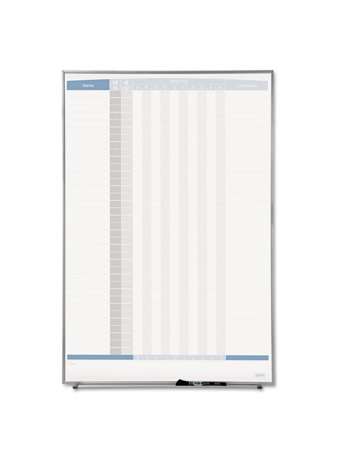 Quartet Quartet Matrix In/Out Board, 34 x 23 Inches, Magnetic, Track Up To 36 Employees (33705) - Image 1