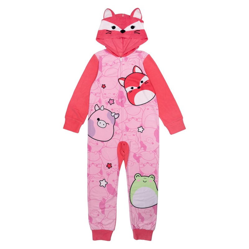 Squishmallows Hooded Blanket Sleeper, Comfortable Pajamas, Soft & Cute for Kids, ALWAYS FIFI, 8 - Image 5