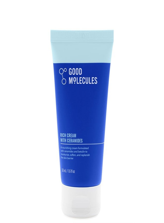 Good Molecules كريم غني من جود مولكيولز مع السيراميدات 50 مل / 1.6 أونصة - مرطب يومي للوجه للبشرة الجافة، الاحمرار - لوشن للوجه مع البيتالين لتهدئة، ملء، ترطيب، وتغذية - عناية بالبشرة لمكافحة الشيخوخة - Image 2