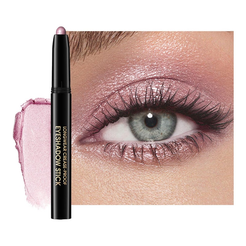 Chifure Eyeshadow Stick, Shimmer and Matte Cream Eye Shadow Brightener Sticks Eyeliner Pencil Crayon, Waterproof Long Lasting Eye Highlighter Stick Makeup,0.056 Oz(#8-Fancy) - Image 1