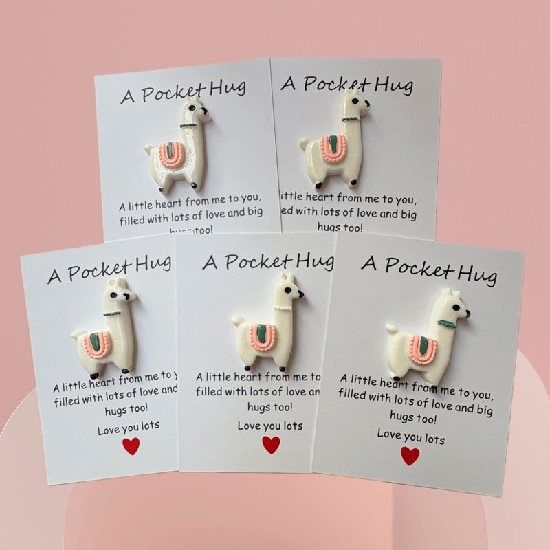 10 Pcs Pocket Hug Cards Decorated With Adorable Alpaca Designs Perfect Gift For Men Women Colleagues Family And Friends For Birthdays Valentine S Day Friendship Day Weddings - Image 4