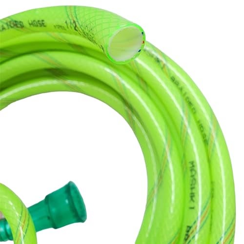 Mashki 1/2 Inch 3-Layered Braided Water Hose Pipe With Water Spray Guns, Tap Connector & Clamps For Gardening, Car Washing, Home Use Etc (5 Meter (15 Feet)) - Image 4