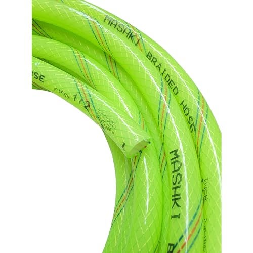 Mashki 1/2 Inch 3-Layered Braided Water Hose Pipe With Water Spray Guns, Tap Connector & Clamps For Gardening, Car Washing, Home Use Etc (5 Meter (15 Feet)) - Image 3