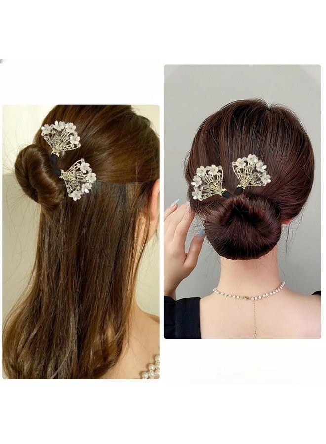 Dkriva® Hair Bun Maker Quick Juda Hair Accessories for Women Girls Stylish Red Pearl Metal Bun Clips Daily Party Wedding Hairstyles Medium Thick Hair (1 PCS) - Image 5