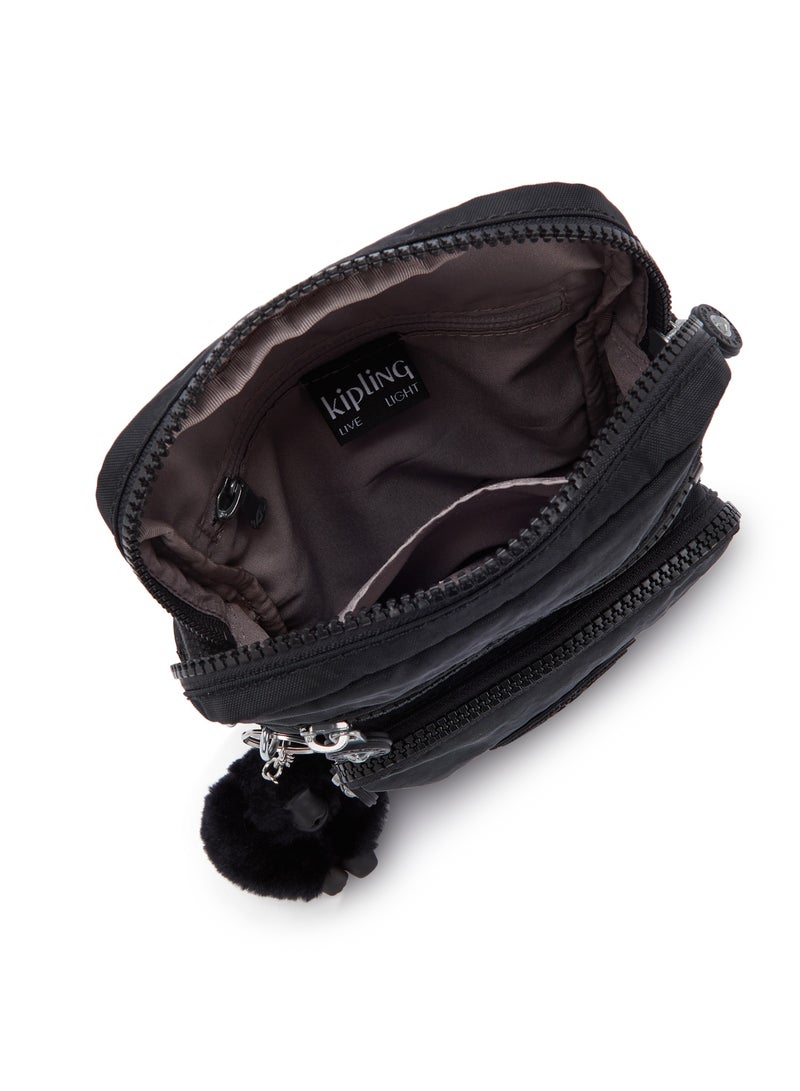 kipling Gunne Small Crossbody with Adjustable Straps Black Noir - Image 2