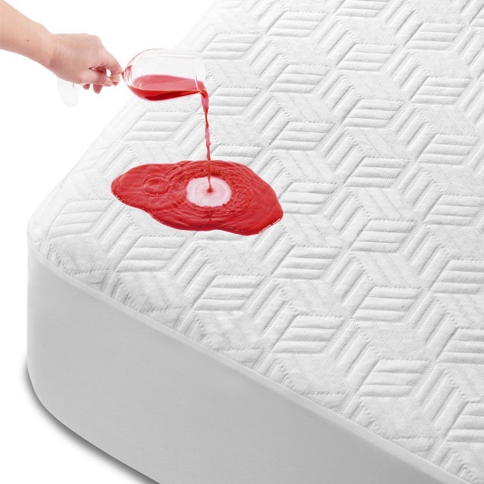 QUEEN SIZE 100 WATERPROOF MATTRESS PROTECTOR COOLING MATTRESS PAD COVER FITTED 821 DEEP POCKET 3D AIR FABRIC SOFT BREATHABLE SMOOTH BED MATTRESS COVER NOISELESS WASHABLE COOLINGCUBIC