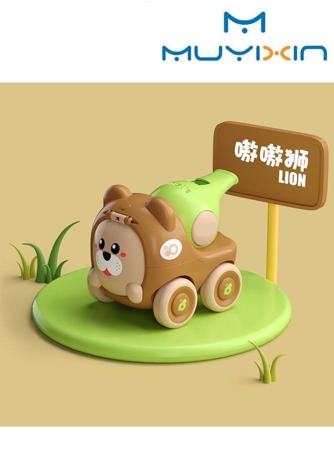 Muyixin - Animal Toy Cars for Toddlers Upgraded with Whistling Inertia Trucks for Kids Birthday Gift Toys Vehicles for Boys Girls Age 18 Months and Up - Image 1