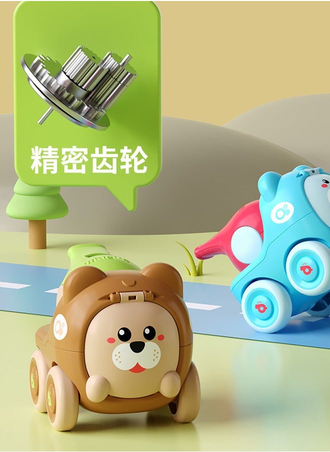 Muyixin - Animal Toy Cars for Toddlers Upgraded with Whistling Inertia Trucks for Kids Birthday Gift Toys Vehicles for Boys Girls Age 18 Months and Up - Image 1