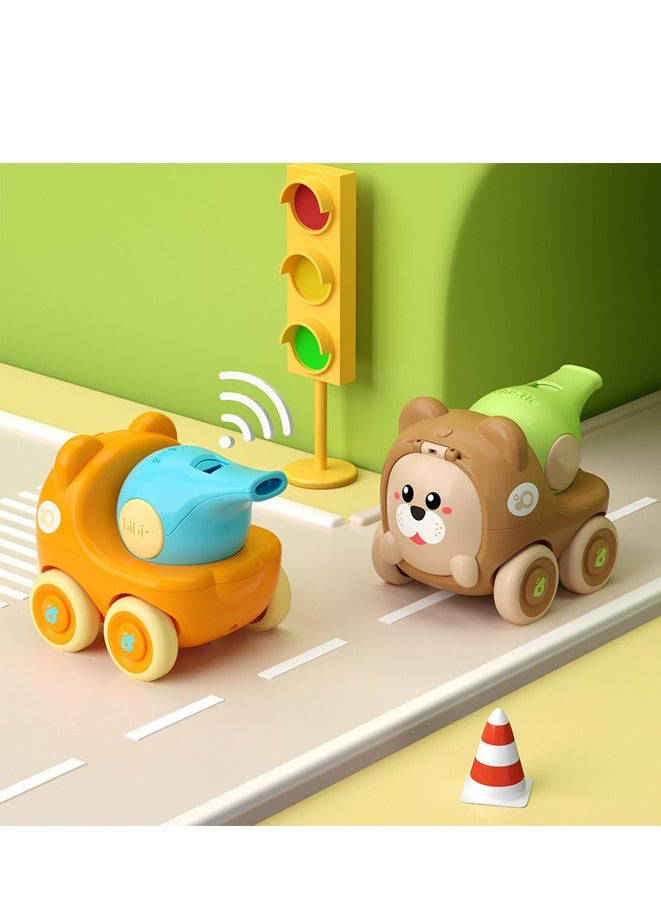 Muyixin - Animal Toy Cars for Toddlers Upgraded with Whistling Inertia Trucks for Kids Birthday Gift Toys Vehicles for Boys Girls Age 18 Months and Up - Image 1