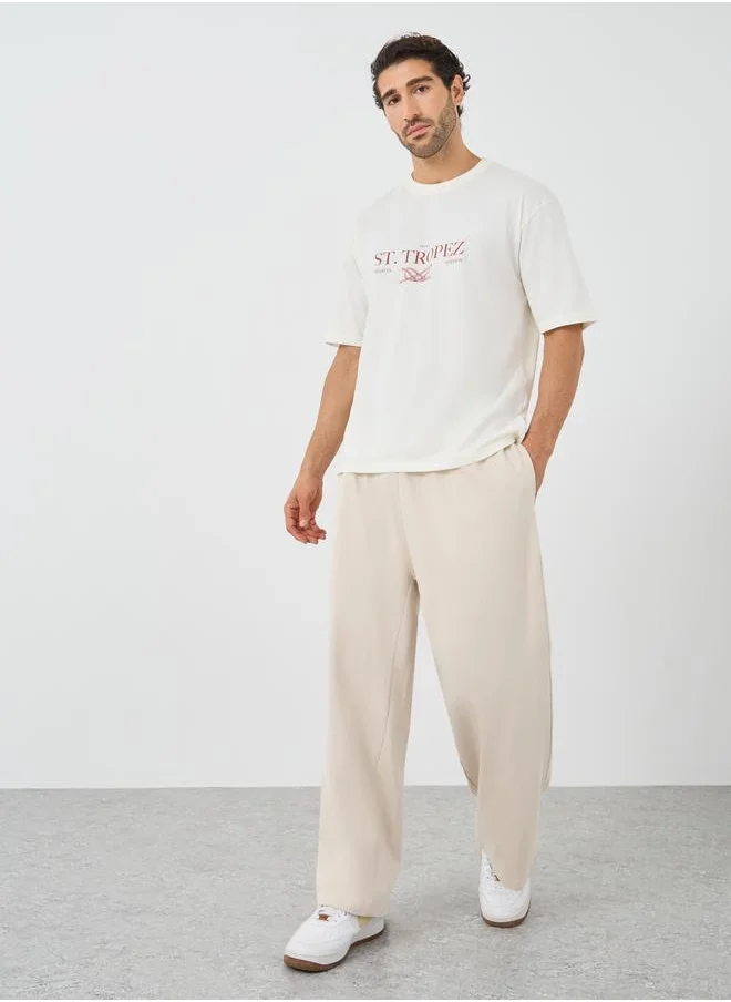 Styli Styli Wide Leg Jogger with Drawstring
