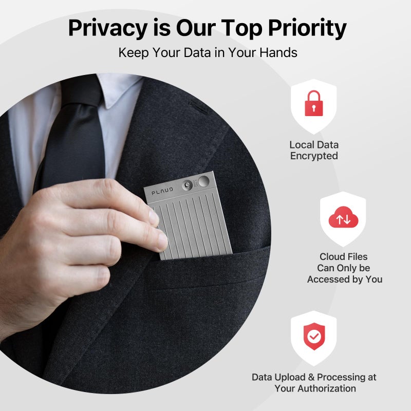 PLAUD AI Voice Recorder, PLAUD Note Voice Recorder w/Case, App Control, Transcribe & Summarize with AI Technology, Support 112 Languages, 64GB Memory, Audio Recorder for Lectures, Meetings, Calls, Silver - Image 5