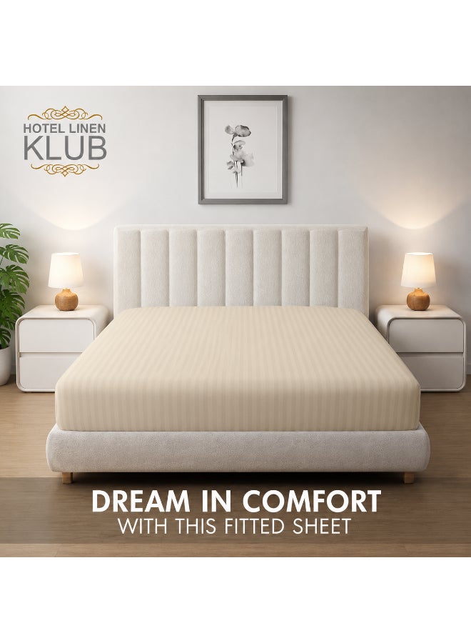 Hotel Linen Klub شريطة ميكروفايبر بيج ملاءة سرير ملائمة فندق لينين كلوب - Image 5