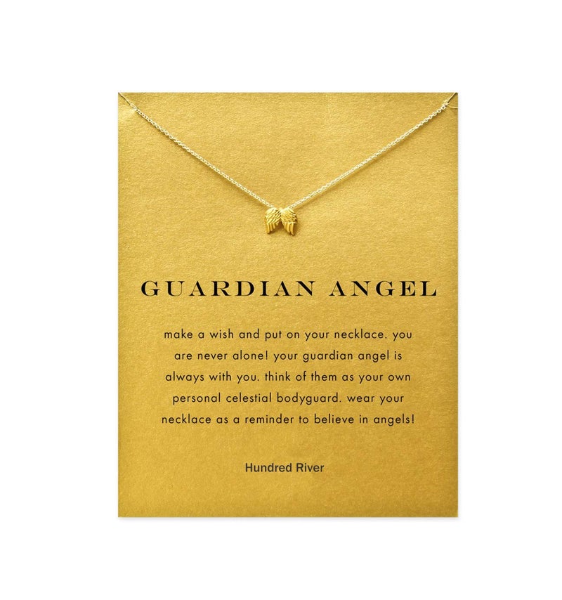Baydurcan Friendship Angle Wing Necklace with Message Card Gift Card (angle wing) - Image 1