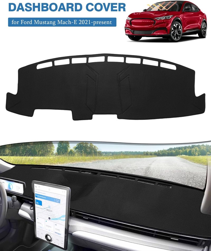 FIILINES Dash Cover for Ford Mustang Mach-E 2021-2024 - Nonslip Mesh Protector - Image 2