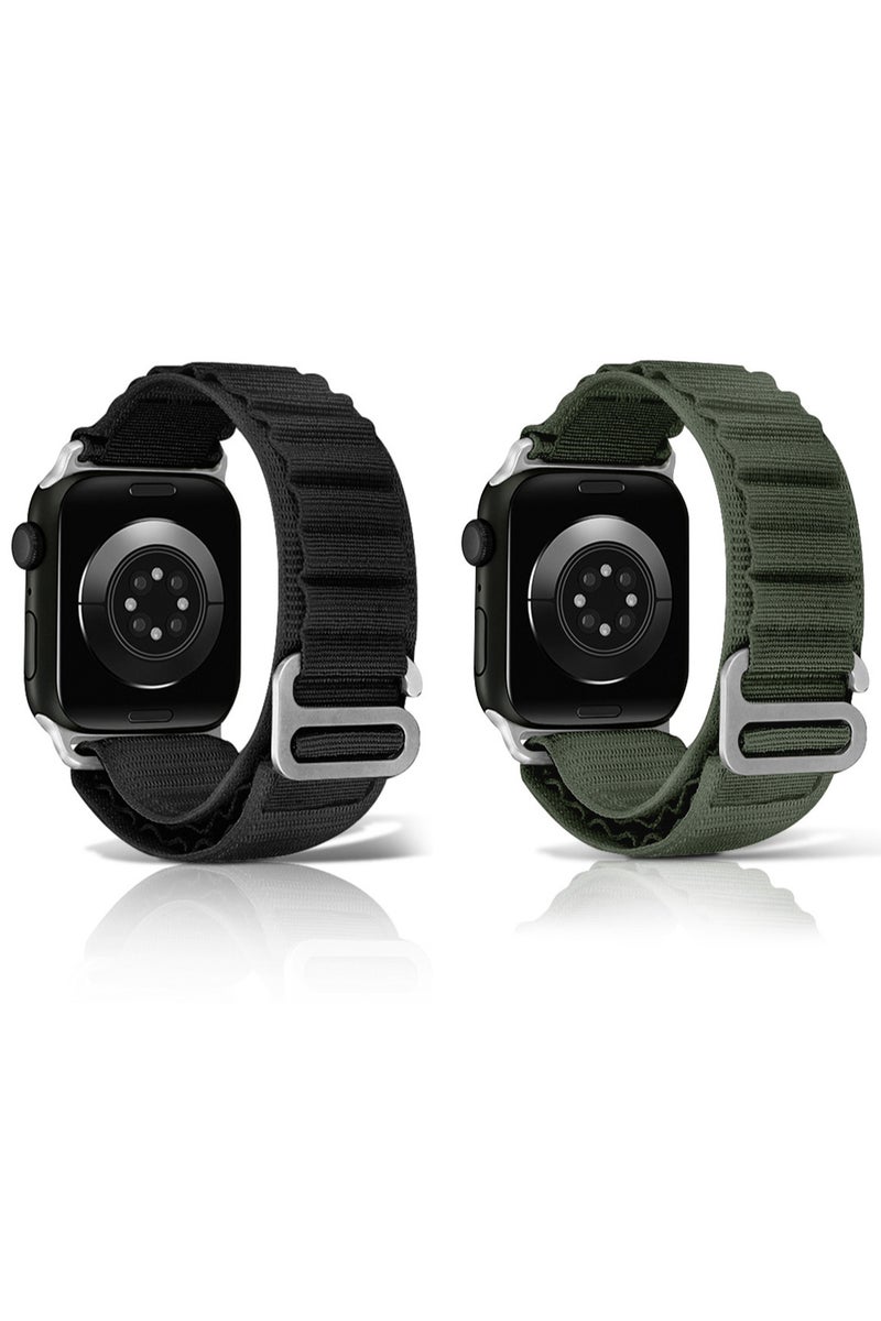 ECVV Nylon Sport Watch Bands Compatible with Apple Watch Band 42/44/45/49mm, Soft Replacement Band for iWatch Ultra Series SE 8/7/6/5/4/3/2/1 Strap for Men - Image 1