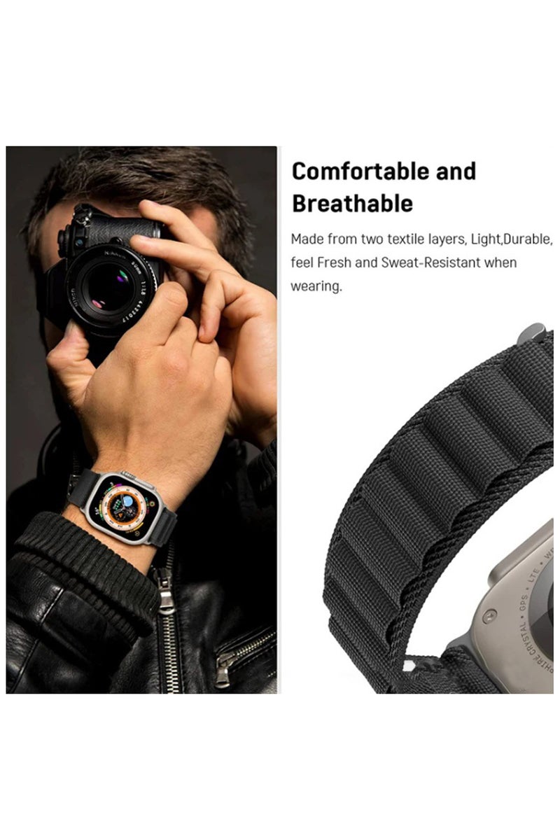 ECVV Nylon Sport Watch Bands Compatible with Apple Watch Band 42/44/45/49mm, Soft Replacement Band for iWatch Ultra Series SE 8/7/6/5/4/3/2/1 Strap for Men - Image 2