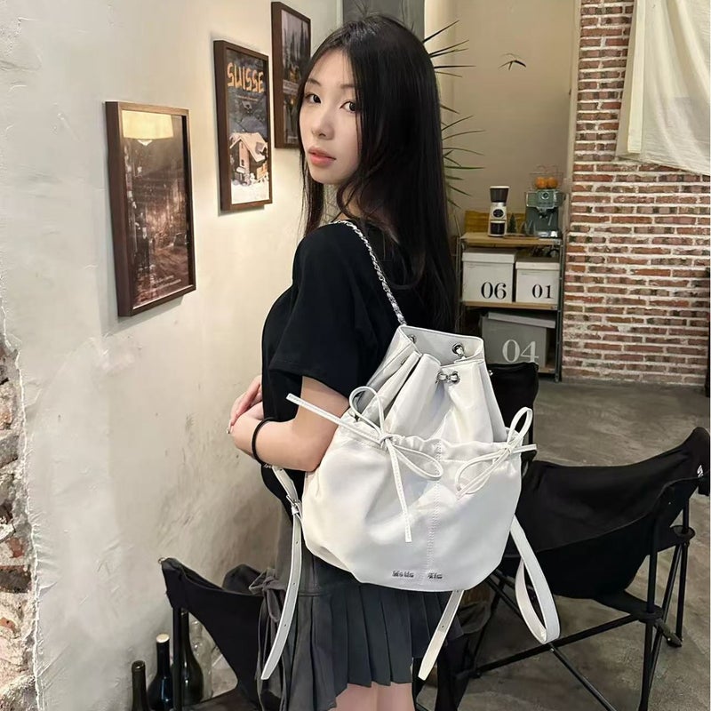 Women's Fashion Chain Bow Backpack - Image 2