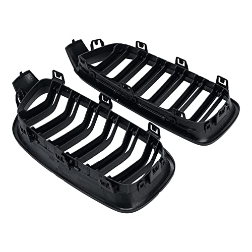 DEKEWEI ABS F30 Grill, Front Kidney Grille for 2012-2018 BMW 3 Series F30 F31 (Double Slats Matte Black Grills, 2pcs) - Image 4