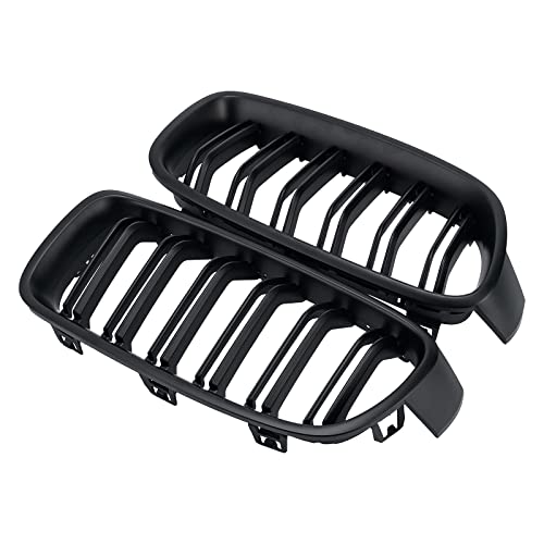 DEKEWEI ABS F30 Grill, Front Kidney Grille for 2012-2018 BMW 3 Series F30 F31 (Double Slats Matte Black Grills, 2pcs) - Image 3