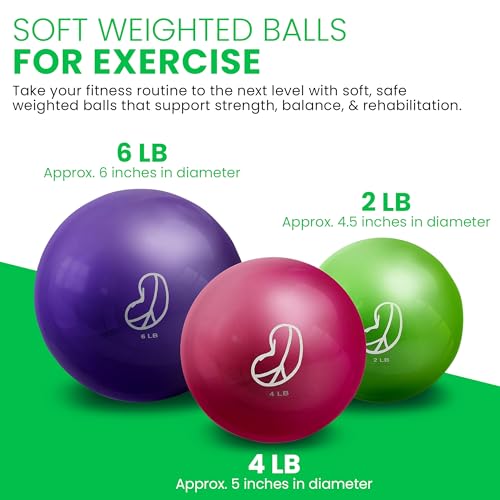 Bean Products Soft Weighted Balls for Exercise - Customizable Workout Balls for Yoga, Rehab, Pilates and Fitness - Latex Free, Easy to Grip, Versatile Physical Therapy Exercise Ball - Hibiscus, 4lbs (2 Pack) - Image 2